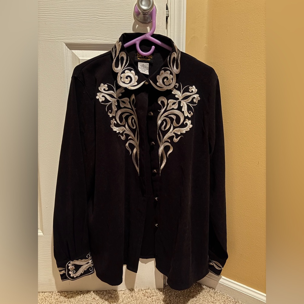 Bob Mackie Wearable Art Button Shirt